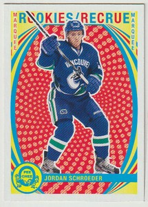2013-14 OPC Retro Jordan Schroeder Rookie Card #583 Vancouver Canucks