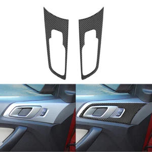 2X Carbon Fiber Front Door Handle Frame Cover Trim For Ford Ranger 2019-2022 - Picture 1 of 16