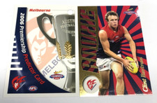 2006 Select AFL Champions Draft Rookie PRC6 Clint Bartram + Predictor Melbourne