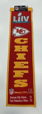 Kansas City Chiefs NFL Super Bowl 55 (LIV) Winning Streak Heritage Banner!!! - Image 1 of 4