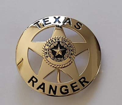 Hebilla de cinturón con insignia de sello de guardabosques de Texas - acabado dorado hebilla de cinturón occidental de 2,50" Foto 1 de 4