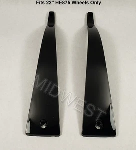 2 New 1172 Helo HE875 Black 22" Inch 11722B Wheel Rim Inserts No Screws - Picture 1 of 4
