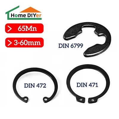 Sicherungsring DIN 471 / 472 / 6799 Sprengring Seegerring Federstahl 3 - 60 mm - Bild 1 von 4