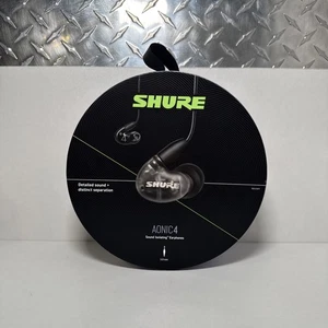 NUOVI auricolari cablati Shure AONIC 4 con isolamento acustico 3,5 mm - nero (SE42HYBK+UNI) - Foto 1 di 4