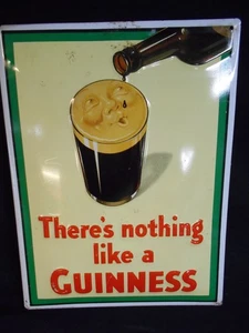 Vintage Guinness Bier geprägtes Blechschild, 15" x 111/2", ca 1994 - Bild 1 von 6