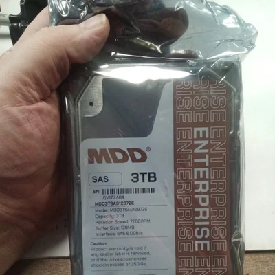 MDD MAXDIGITALDATA 3 TB 7200 RPM 128 MB de caché SAS 6 Gb/s 3,5 pulgadas interna Foto 1 de 4