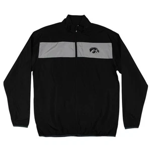 NCAA Iowa Hawkeyes Men's Windbreaker Jacket Black, Small (34/36) - Picture 1 of 3