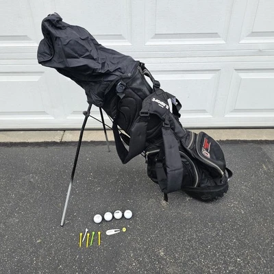 Carro de golf vintage Burton "PGA Tour Partners Club" 5 vías soporte cubierta bolsa + pelotas Foto 1 de 4