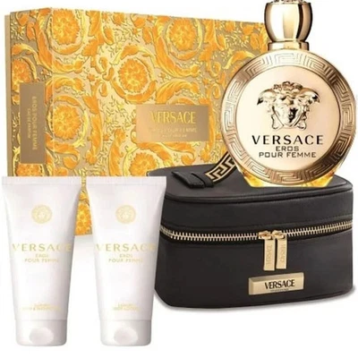 Versace Coffret Eros femme EDP 100ml Lait Corps 100ml Gel 100ml Sac