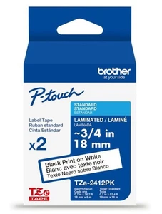 Brother P-touch TZe Nastro per etichette laminato (tze2412pkg) - Foto 1 di 1