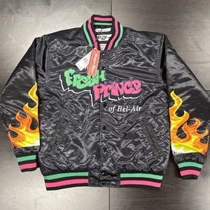 New Headgear Classics Bomber Jacket Fresh Prince Bel Air 90s Satin NWT Size L - Picture 1 of 14