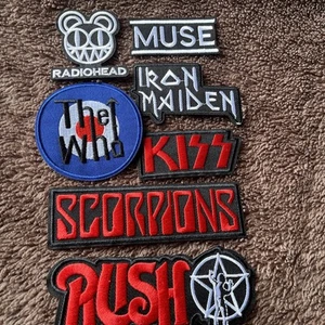 Varied Set 7 Job Heavy Metal Mod Iconic Classic ROCK BAND Music Iron On Patches - Picture 1 of 8