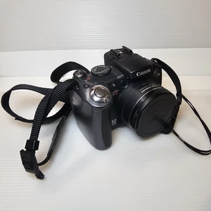 Canon PowerShot S5 IS 8.0MP 12x Optical Zoom Digital Camera Black Tested W/SD - Picture 1 of 14