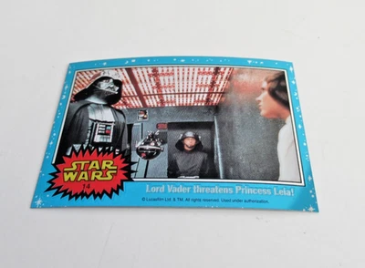 1999 Topps Star Wars Chrome Lord Vader threatens Princess Leia #14 - Image 1 of 2