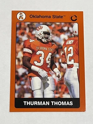 1991 Collegiate Collection Oklahoma State #68 - Thurman Thomas - Cowboys - Image 1 of 2