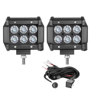2x 3"Inch 120W Cube LED Work Light Bar Flood Pods Off Road Fog Pickup ATV Wiring - Picture 1 of 18