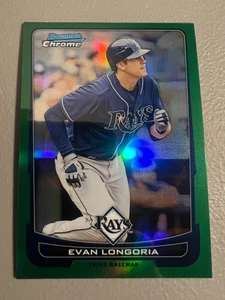 Bowman Chrome 2012 - Evan Longoria (Tampa Bay Rays) refractor verde #58 - Imagen 1 de 2