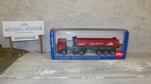 Siku 3522 in 1:55, Halfpipe Sattelkipper MAN rot Fliegl "Stone Master", NEU in O - Bild 1 von 1