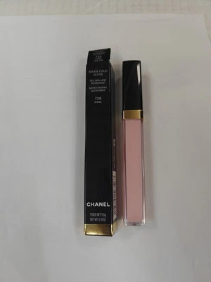 💠CHANEL 726 Icing Rouge Coco Lip Gloss Full Size .19oz Soft Pink New FREE SHIP - Image 1 of 3