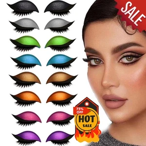 8 Farben Fauler Lidschatten Wimpernpflaster, Lidschatten Wimpern Make-up Aufkleber - Bild 1 von 7