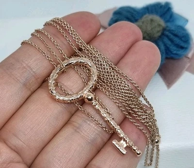 NUEVO EN CAJA Genuino Pandora Oro Rosa Regal Llavero Collar EDICIÓN LIMITADA 💕 90 cm  Foto 1 de 4