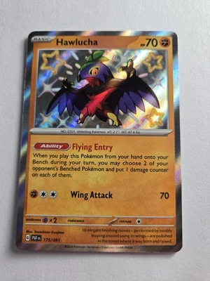 Hawlucha 175/091 SV: Paldean Fates Holo - Image 1 of 2