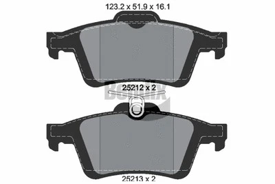 JUEGO PASTILLAS FRENO TRASERO FRENO DISCO SE ADAPTA A: FORD C-MAX II 1.6 TI/1.6 ECOBOOST/1.6 TDC Foto 1 de 3