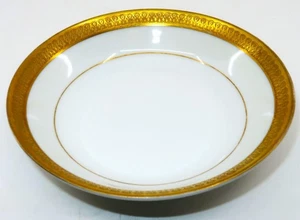 Heinrich, Selb Bavaria H&C, White & Gold Encrusted Band, Dessert Bowl, 5 1/4" - Picture 1 of 5