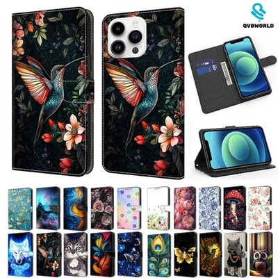 Patterned Wallet Flip Case Cover for Huawei Y5 Lite Y9 Prime Y7a P Smart 2021 Z - Image 1 of 4