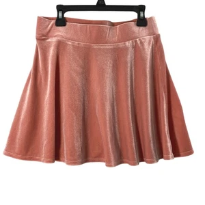 Mujer Rosa Terciopelo Patinador Falda Talla Mediana W 28" Hada Circular Corta Fiesta - Imagen 1 de 7