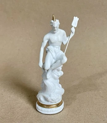 Franklin Mint, Obispo Blanco Poseidón, Juego de Ajedrez de los Dioses, Repuesto ¡BONITO! Foto 1 de 4