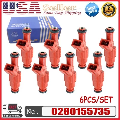 Inyector de combustible OEM 6X para Ford Explorer 97-98 Aerostar Ranger 4,0 L V6 #0280155735 Foto 1 de 4