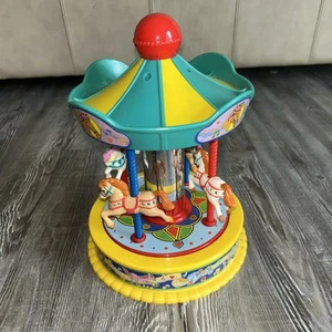 AS IS Vintage 1991 Redbox 23137 Musical Wind Up Merry Go Round Pferd Karussell Spielzeug - Bild 1 von 4