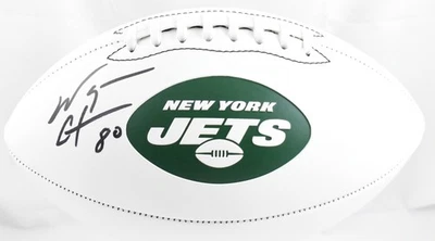 Wayne Chrebet Autographed New York Jets Logo Football- Beckett W Hologram *Black - Image 1 of 3