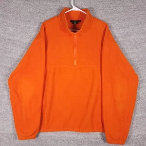 Suéter J Crew Para Hombres XL Naranja Remero Polar Cuarto Cremallera Pullover Hecho en EE. UU. - Imagen 1 de 9