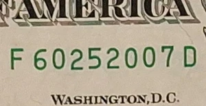 $1 Birthday Or Anniversary Note One Dollar Bill 60252007 June 25th 2007 - Picture 1 of 3