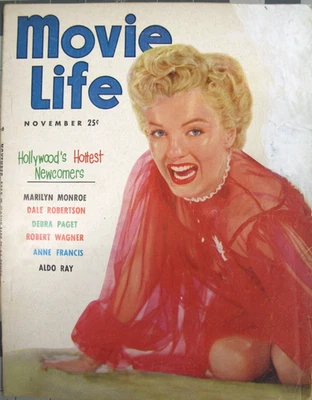 Revista de películas de colección Marilyn Monroe Movie Life noviembre 1952 Foto 1 de 4