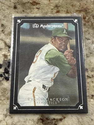 2007 UD Masterpieces Black Linen Frame 82/99 Reggie Jackson #89 HOF - Image 1 of 2