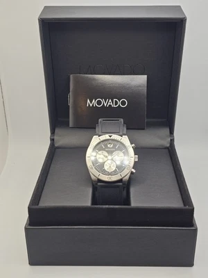 Movado Sportivo Museum Dot Mens Chronograph Quartz Black Dial Swiss Made Watch🔥 - image 1 of 4
