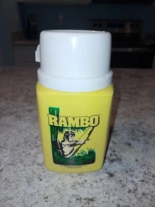 1985 Rambo Thermos for Lunch Box * Vintage * Lunchbox Bottle * Yellow Prototype - Picture 1 of 3
