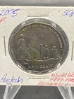 Australia 50 Cents Coin, 2005 World War 1945 Remembrance Qe Ii (Cir-F)