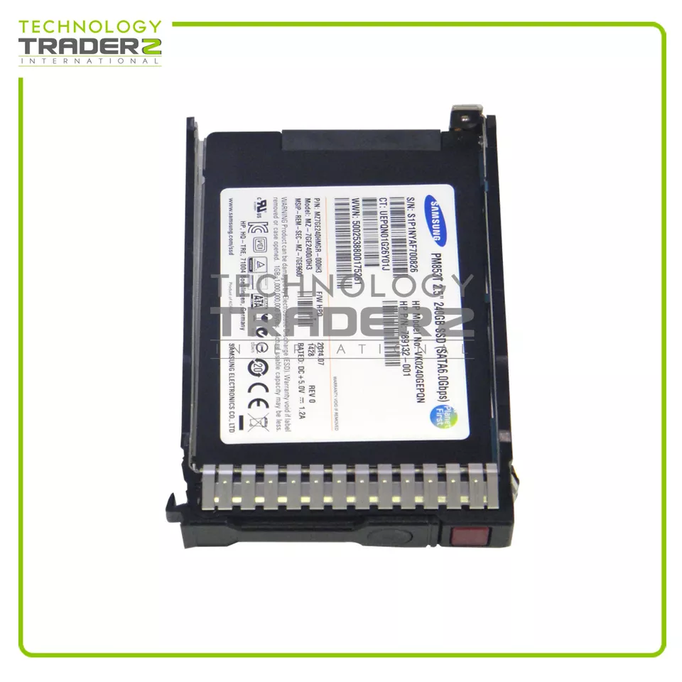 0-Hours HP 789135-B21 240GB SATA Read Intensive 6G SC ENT SSD 789132-001 W/ Tray - Image 1 of 1