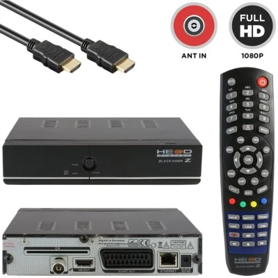 Ricevitore DVB-T2 FULL HD H.265 HDMI SCART Terrestre MediaLink Head BlackHawk Z
