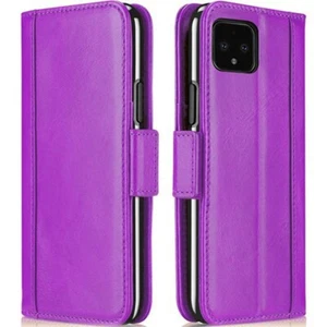 for Google Pixel 4 Leather Flip Wallet Phone Holder Protective Cover LIGHT PURPL - Picture 1 of 1