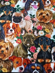 David Textiles Cotton Fabric - The Love of a Dog - 2 Yards - D-310-O - Picture 1 of 6