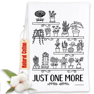 Just One More Plant - Funny Themed Kitchen Tea Towel / Dish Cloth - Picture 1 of 4
