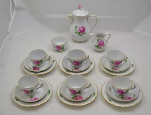 Meissen Schwerter Rote Rose - Moccaservice Mokkaservice - Bild 1 von 5