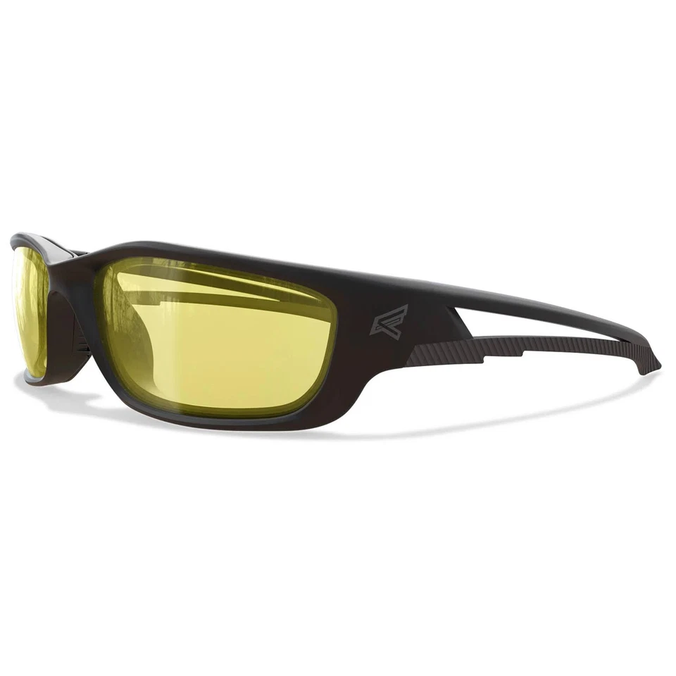 Edge Eyewear Sk-xl112 Kazbek XL Safety Glasses Black With Yellow Lens 1