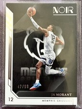 Ja Morant 2022-23 Panini Noir 47/99 Association Edition Silver Grizzlies #66