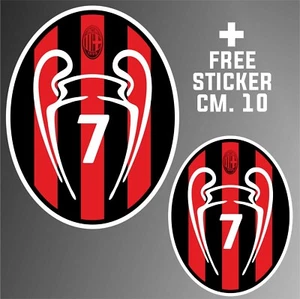 Adesivo milan ultras 7 champions sticker decal aufkleber + 1 FREE STICKER CM. 10 - Foto 1 di 3